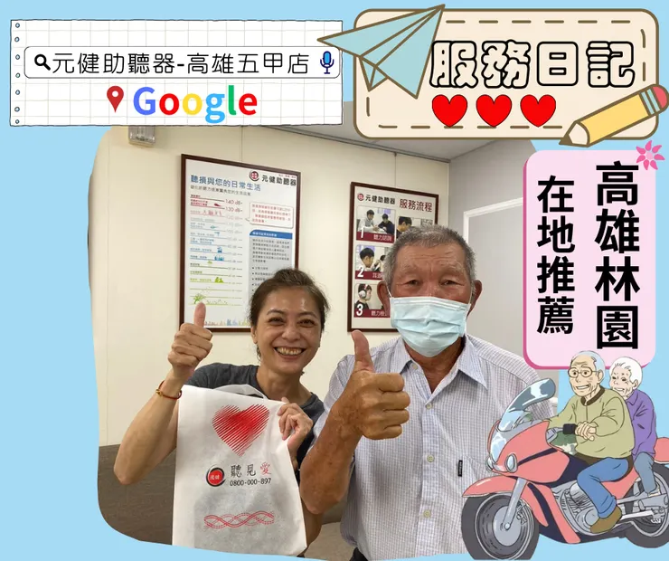 GOOGLE搜尋:元健助聽器-高雄五甲店