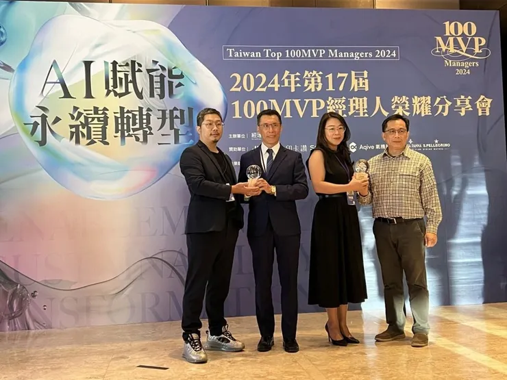 大管仲策略顧問執行長李建勳(左起)、愛力國際執行長蕭博正、威齊織品科技總經理李紫菱、思齊科技董事長蕭軍平。愛力國際、大管仲策略顧問/提供