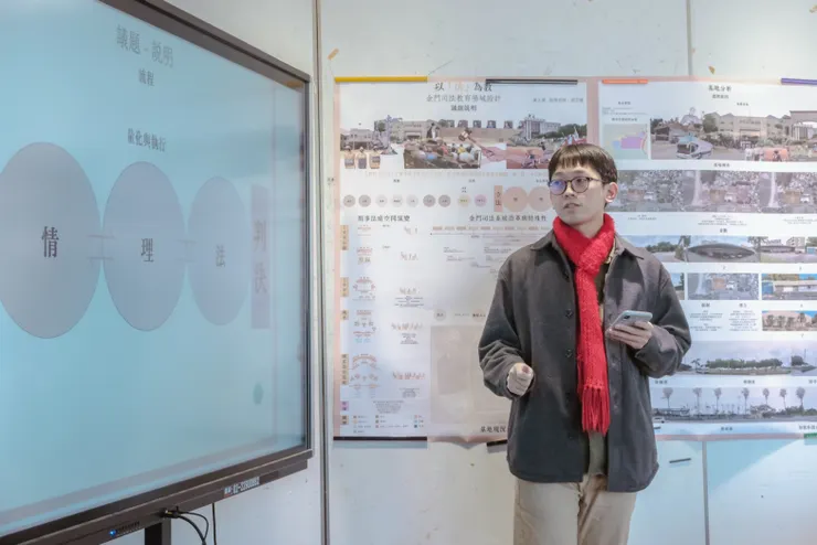 評圖當天論述中的筆者