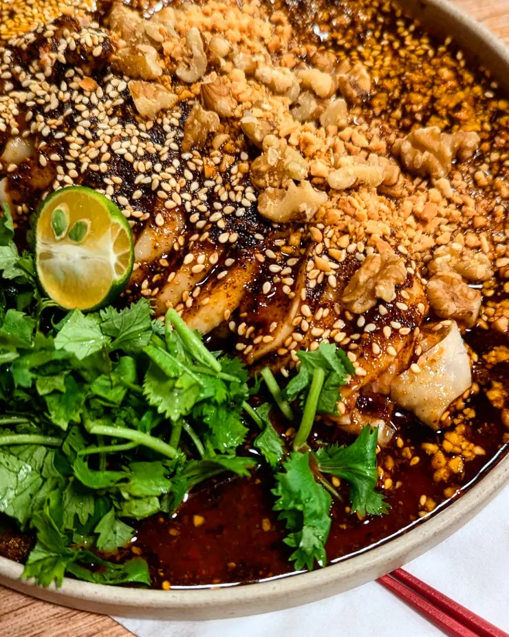 限店內享用的口水雞,這道真的香氣口感具足