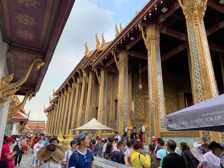 大皇宮好華麗、好金碧輝煌，泰國的寺廟非常有可看性