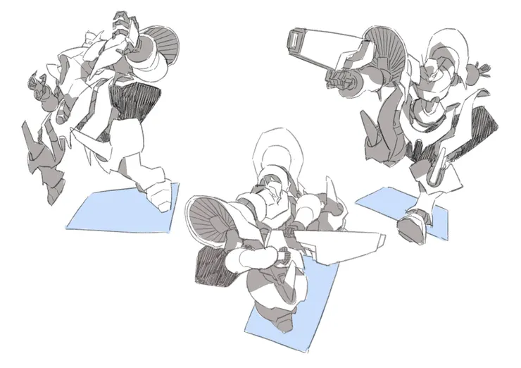 秀個遊戲中戰鬥單位的設計草圖