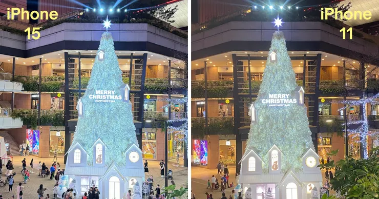 室外，A11館的聖誕樹