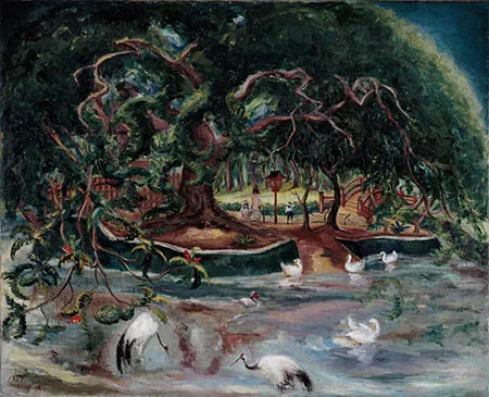 ▲〈嘉義公園〉，來源：財團法人陳澄波文化基金會