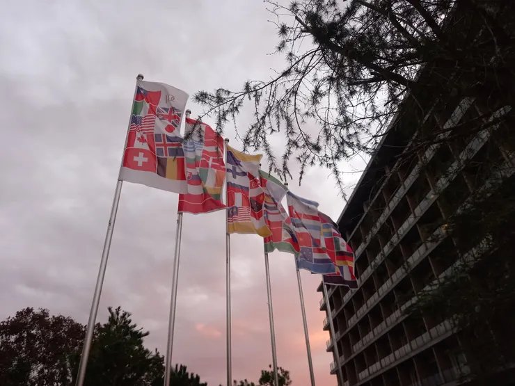 雲品酒店外的旗幟!