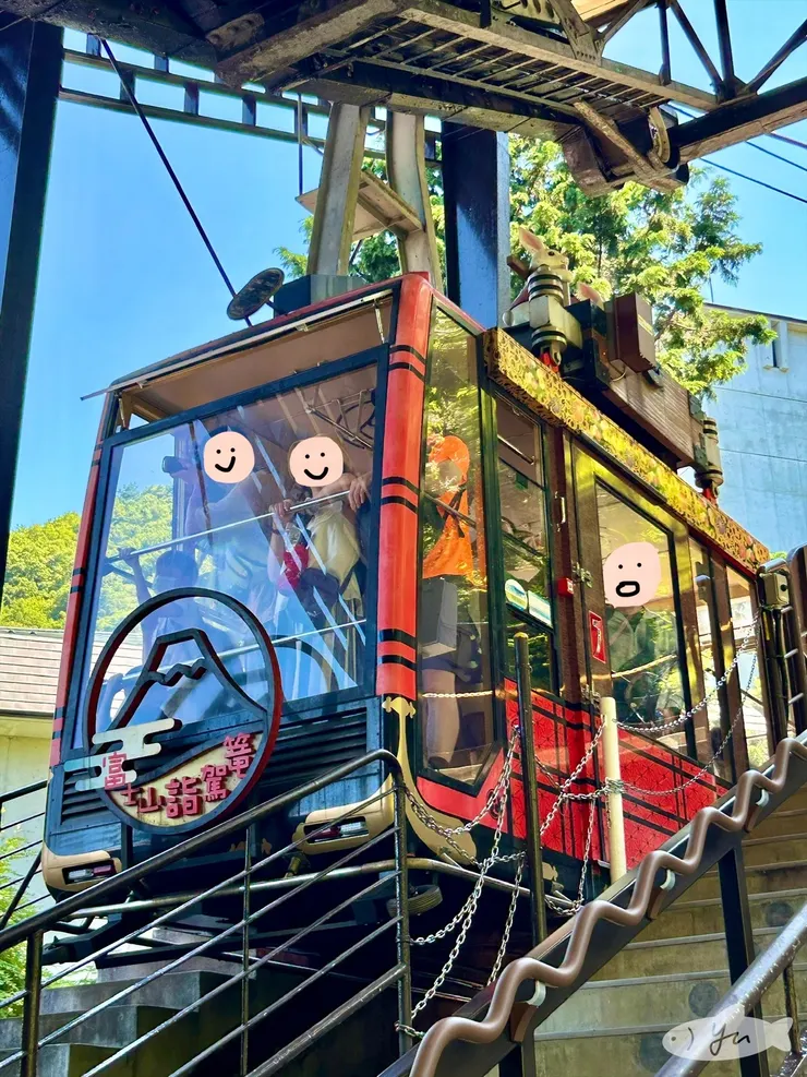 搭纜車去拍不同角度的富士山