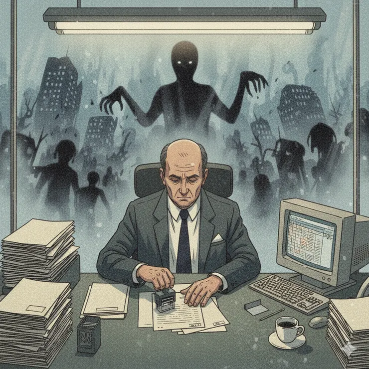 平凡的邪惡。Gemini繪製。