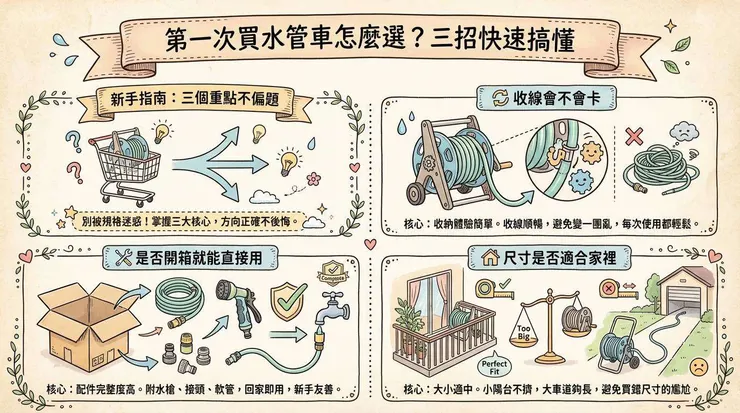 第一次買水管車怎麼選？三招快速搞懂
