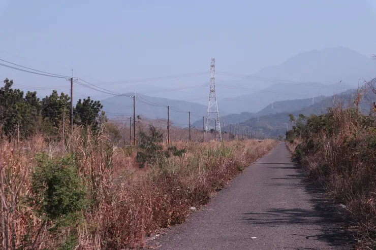 往大武山下的渠道旁小徑