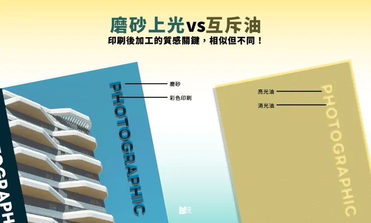 【磨砂上光vs互斥油】印刷後加工的質感關鍵，相似但不同！ - COVER