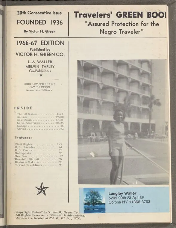 最終版的綠皮書目錄(Photo Credit: THE NEW YORK PUBLIC LIBRARY DIGITAL COLLECTIONS)