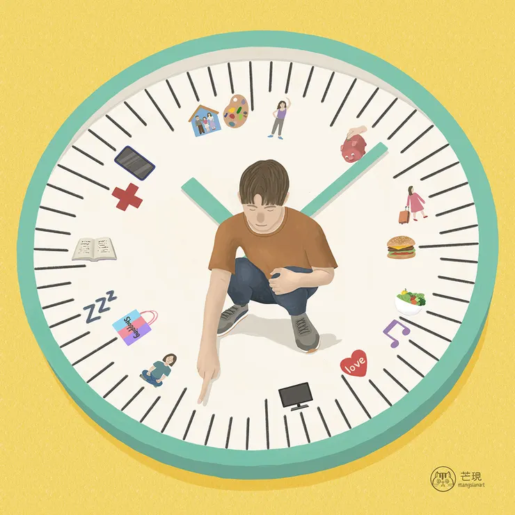 此畫作為芒現繪製的概念插畫【每個當下都在做選擇】