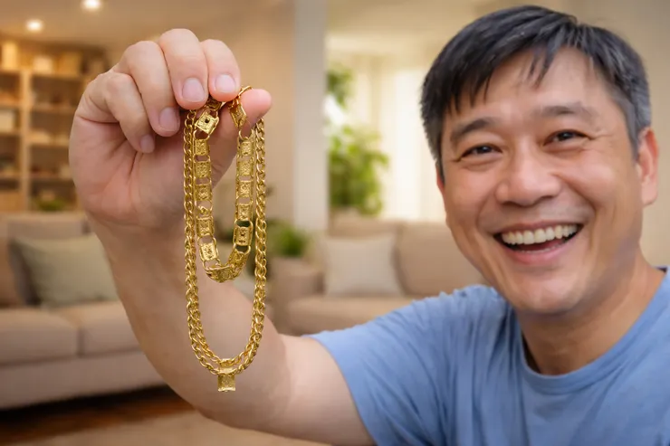 已故母親遺失的黃金項鍊(示意圖)