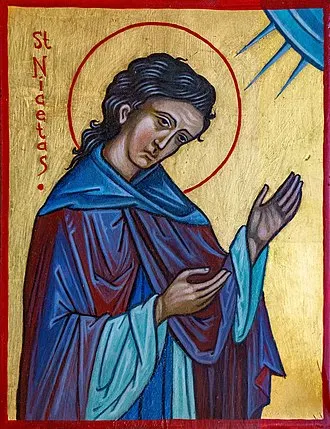 拜占庭的閹人聖人，Nicetas the Patrician。Wiki Commons, "Icon of st nicetas the patrician.jpg"