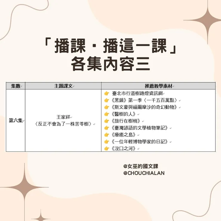 圖九、「播課‧播這一課」各集內容三