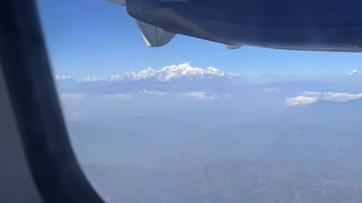 飛機上往外看的雪山景
