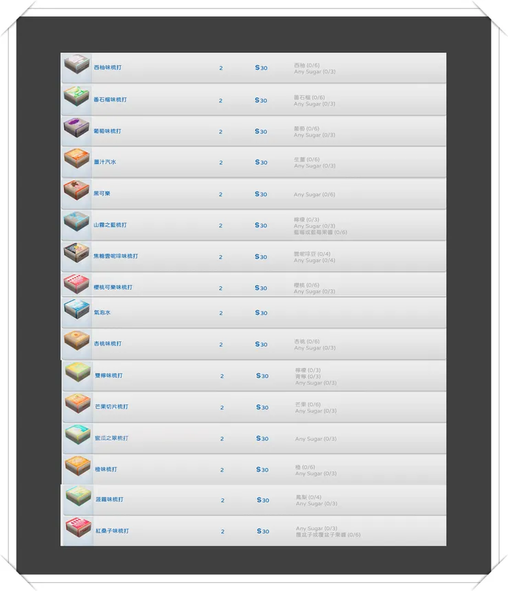 Add On 15產品清單