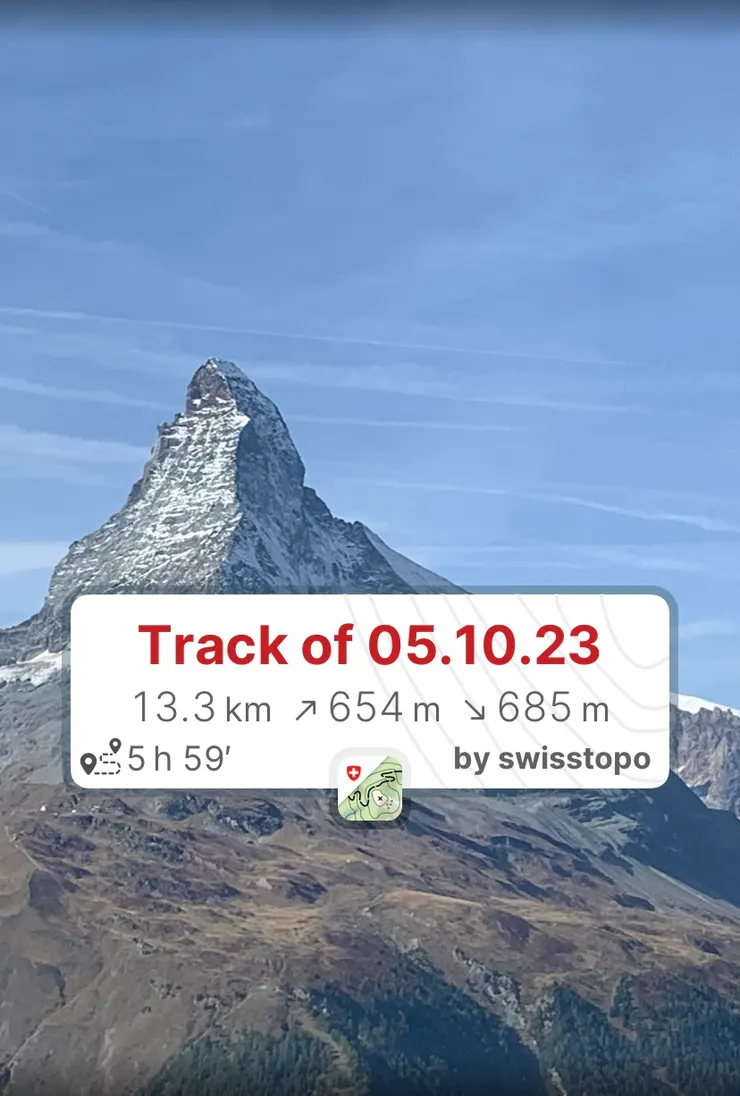 策馬特五湖健行的行走數據