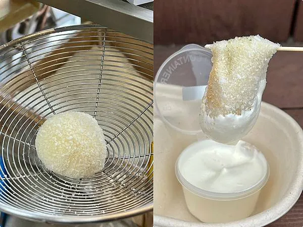 *(淡水美食)七小妞沾醬麻糬~抹茶沾醬、紫薯沾醬、豆乳沾醬~