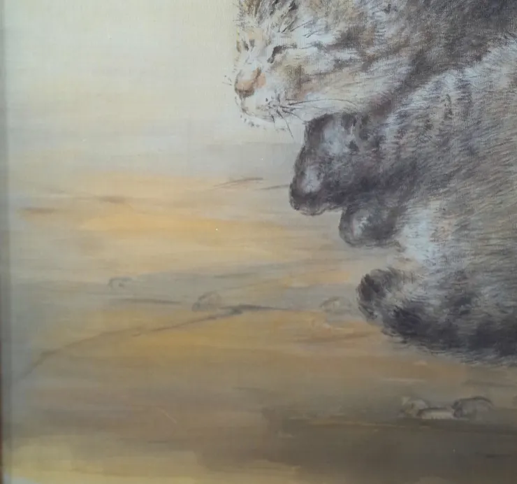 〈蘭圃春深〉局部－泥地