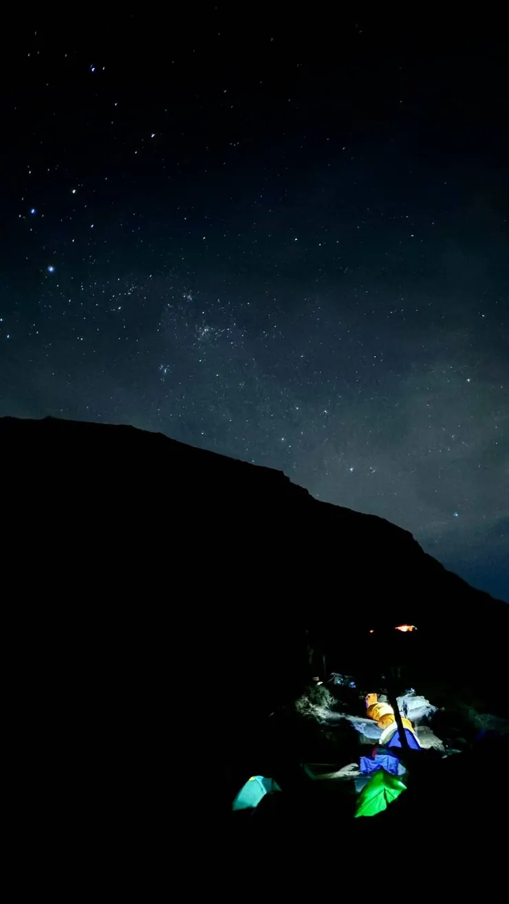 在林賈尼看見的美麗星空｜拍攝自朋友