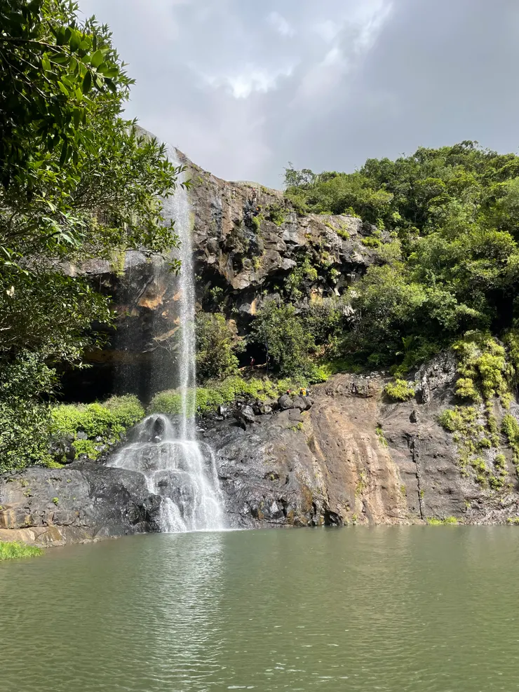 模里西斯黑河谷國家公園的瀑布