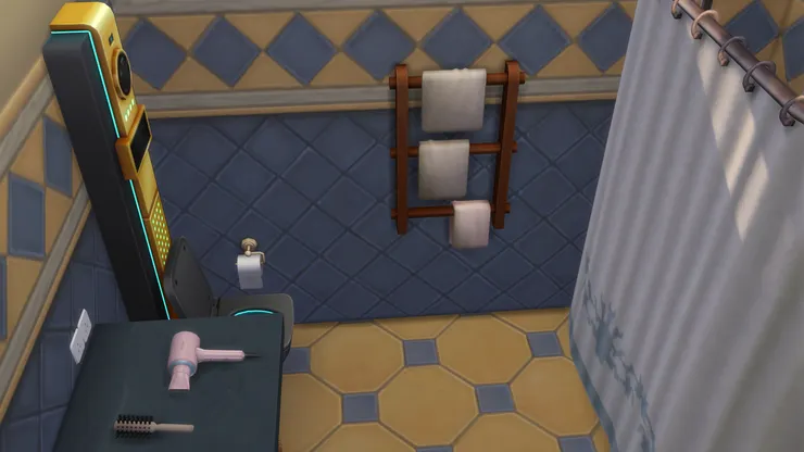 毛巾當然要放在離浴缸最就手的位置,洗完澡著涼就不好了。