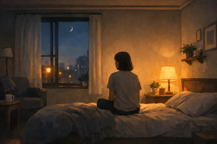 夜裡的房間不需要把一切說清楚，情緒也可以只是被允許存在。