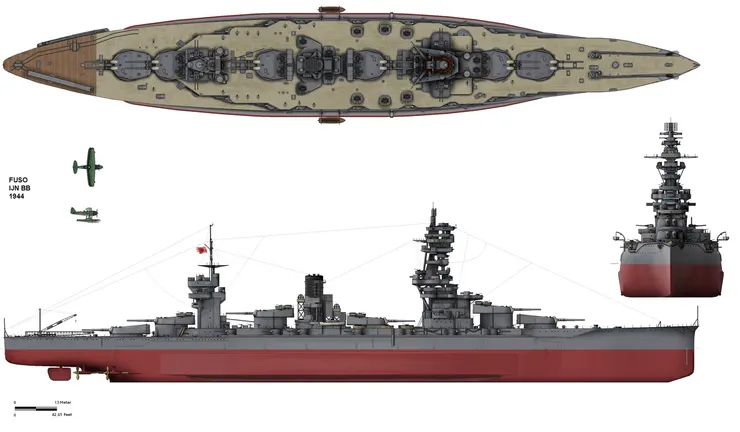 1944年10月的扶桑號圖稿
