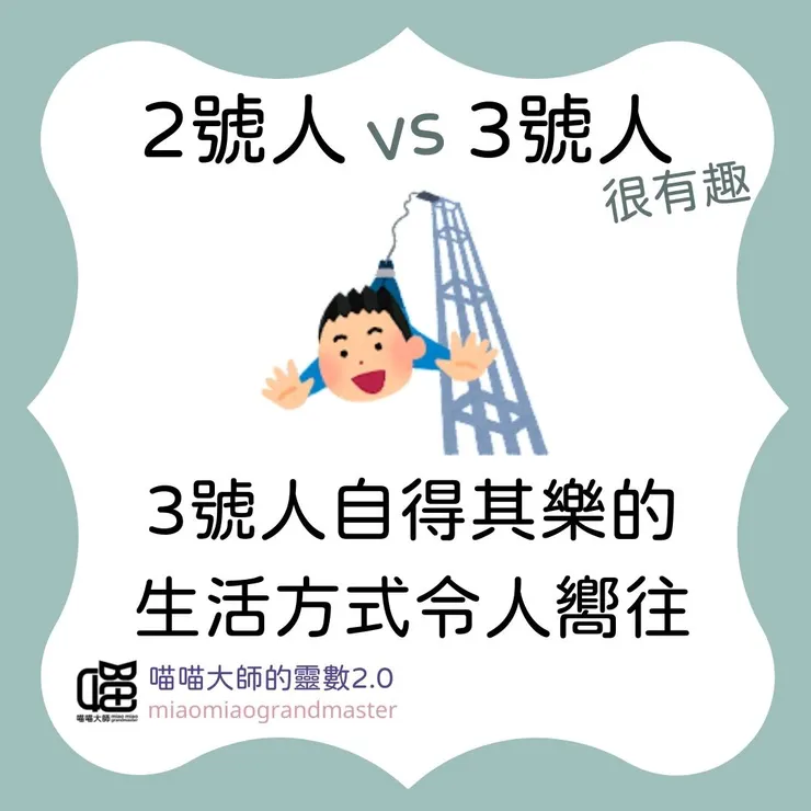 2號人 vs 3號人的靈數互動