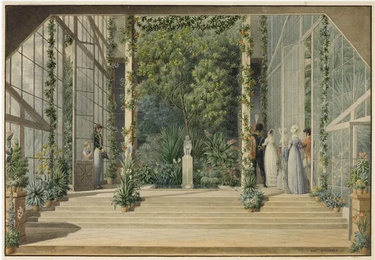 莫梅森城堡的溫室 是當時全球最多玫瑰品種的大溫室