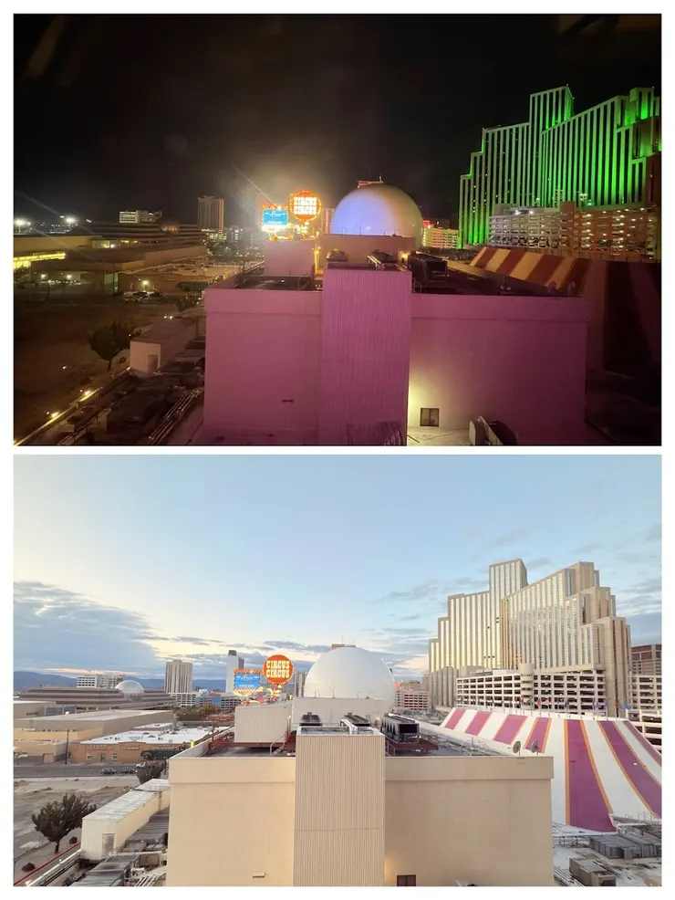 房間往外看日夜景色