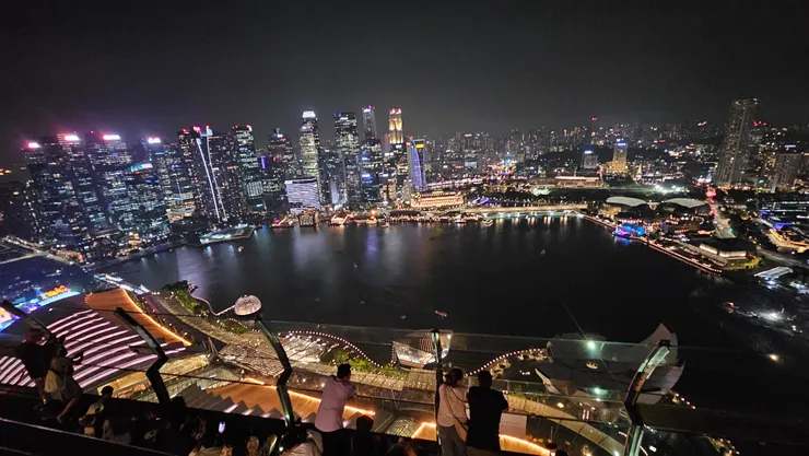 新加坡金沙酒店頂樓空中花園的新加坡夜景真是讓人陶醉!
