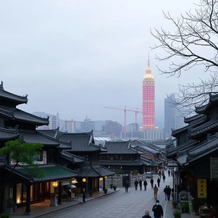 文芳街遠眺高樓華廈