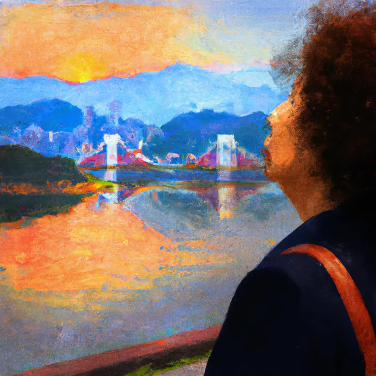 當看見夕陽時,多年過去了,我偶爾還是會聯想到外婆的美麗名字。(圖:AI。)