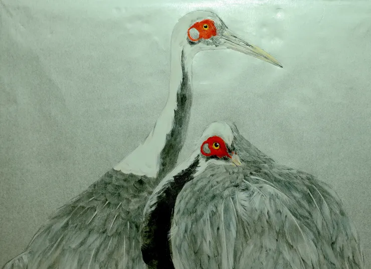 〈寒氣〉局部－鳥頭