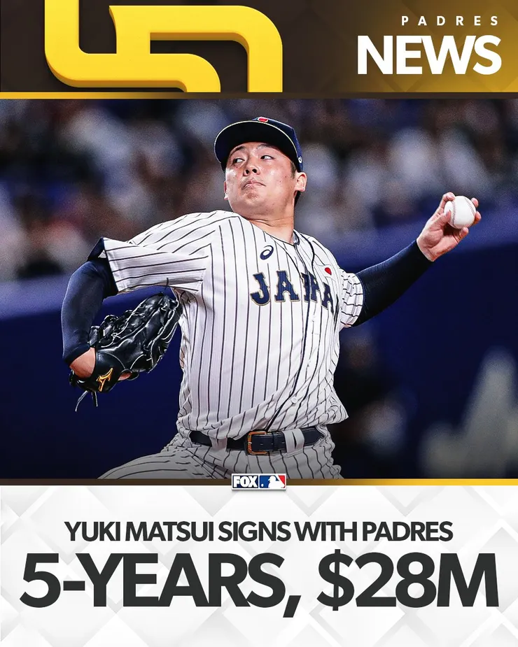 松井以5年約加盟教士（來源：教士隊官方X平台）