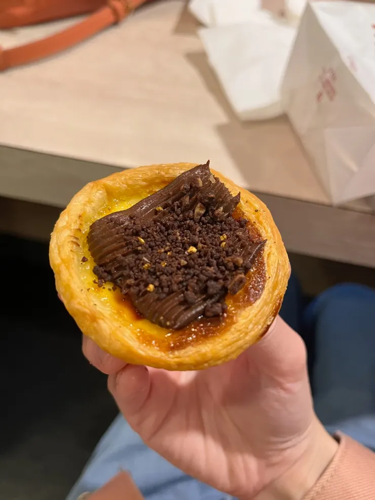 新口味鹽之花可可蛋塔。