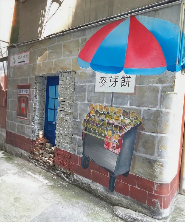 行動派麥芽餅流動攤車 ，懷念老闆那不輸擴音喇叭音量的沿街叫賣聲。。