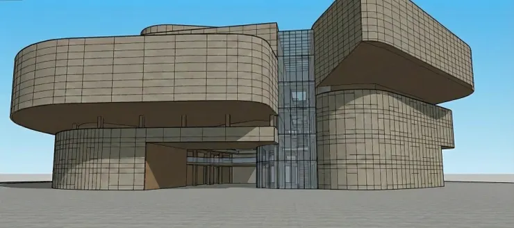 sketchup model used for ai rendering workflow