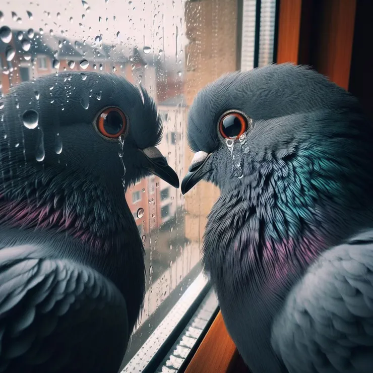 隔窗如隔世,相望淚雙行。