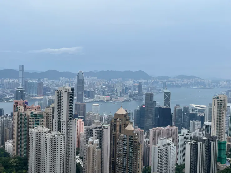 傍晚時，太平山上的景色。