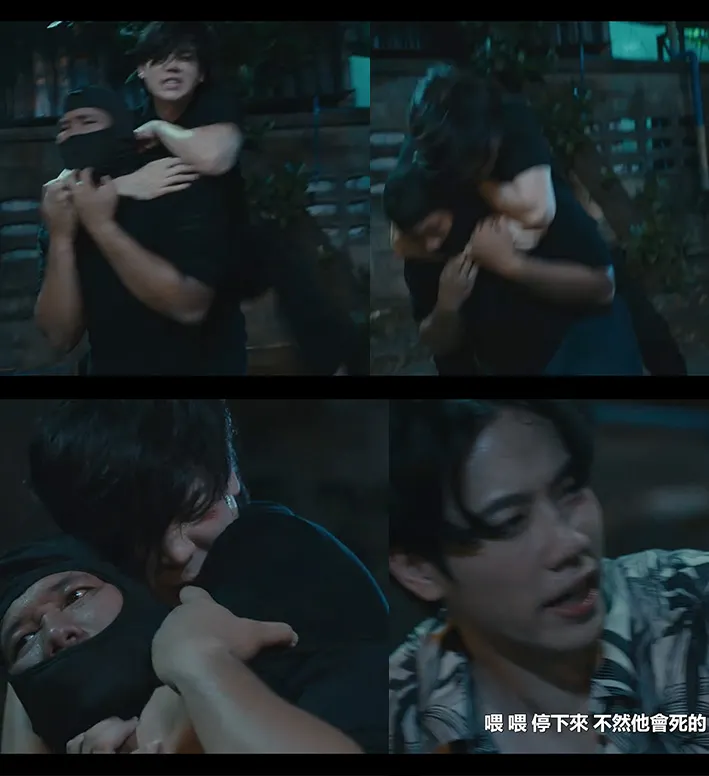 這幾張圖是特別截出來,是Jack用自己的方式不能有效地對付壞人,於是Jack複製了Carbon的招式,勒脖,殺傷力大、很兇殘的招數,要不是Joke制止Jack,對方真的可能窒息而亡。所以Carbon是真的很壞,另外,我想說Jack真的有天賦,馬上學以致用。