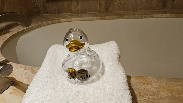 澳門康萊德酒店送的康萊德小鴨!