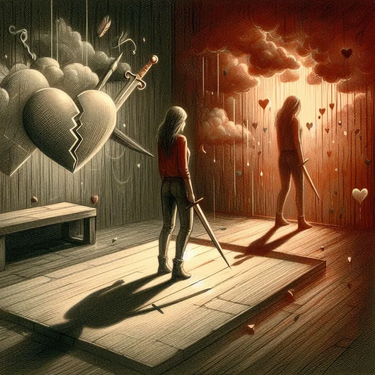 作者以 Bing Image Creator 生成圖像，靈感來自《傷心的事，最難忘》詩作意象（僅供本文使用，未經授權請勿擷取或另作用途。）