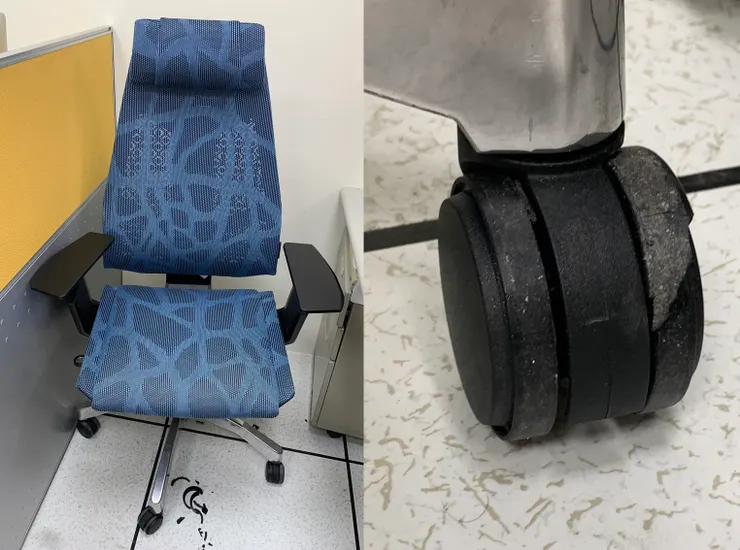 人體工學椅椅輪維修