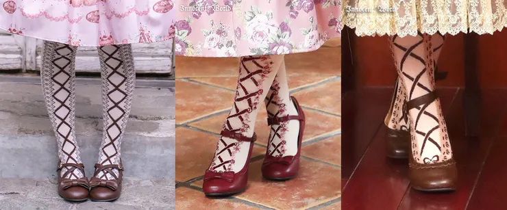 kawaii 與 Innocent World 襪子的對照