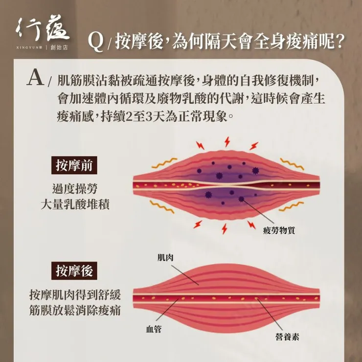 行蘊QA｜按摩後為何隔天會全身痠痛