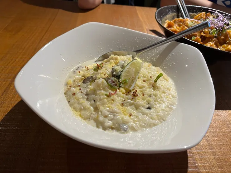 干貝鮮魚燉飯。