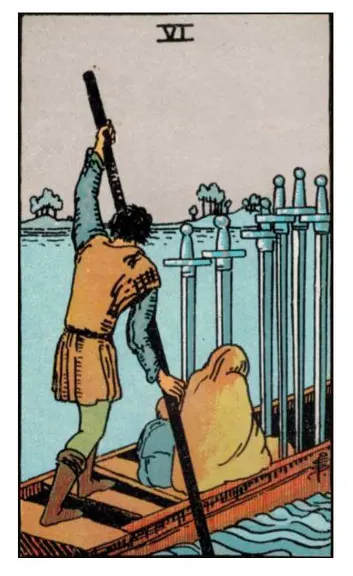 寶劍六：療傷、陪伴、與水有關的旅行